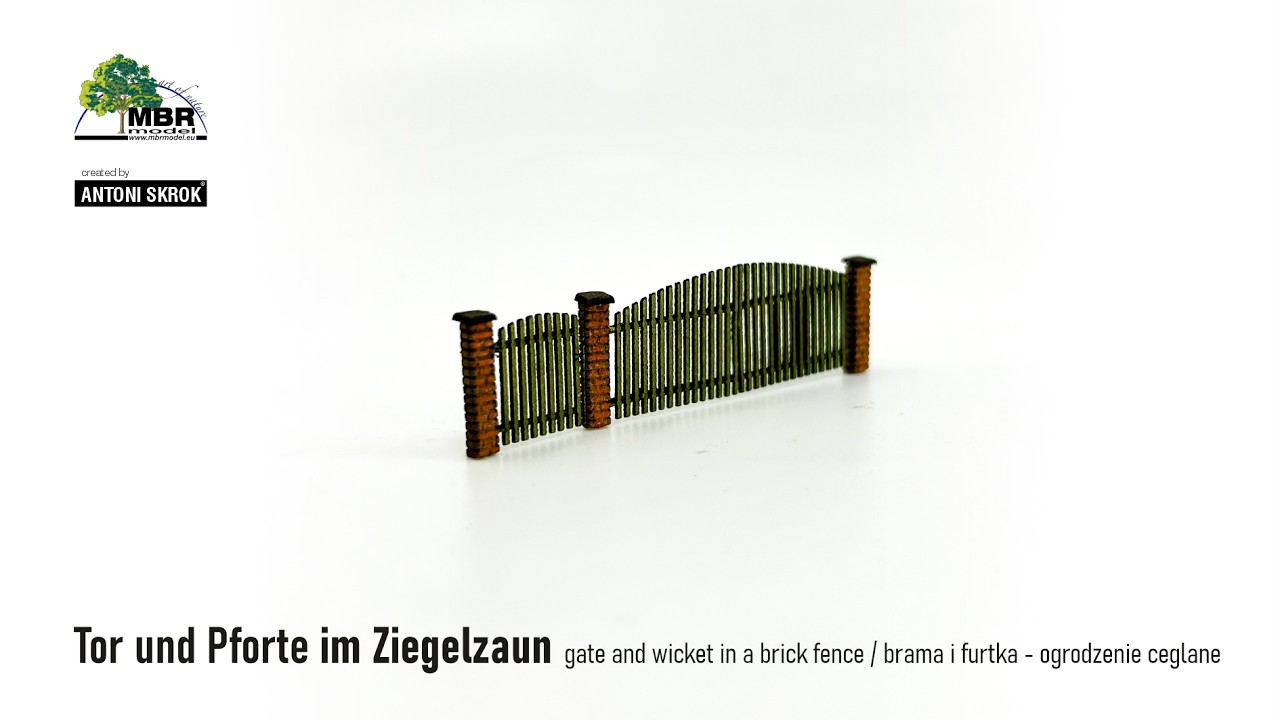 Tor und Pforte im Ziegelzaun / gate and wicket in a brick fence /brama i furtka - ogrodzenie ceglane