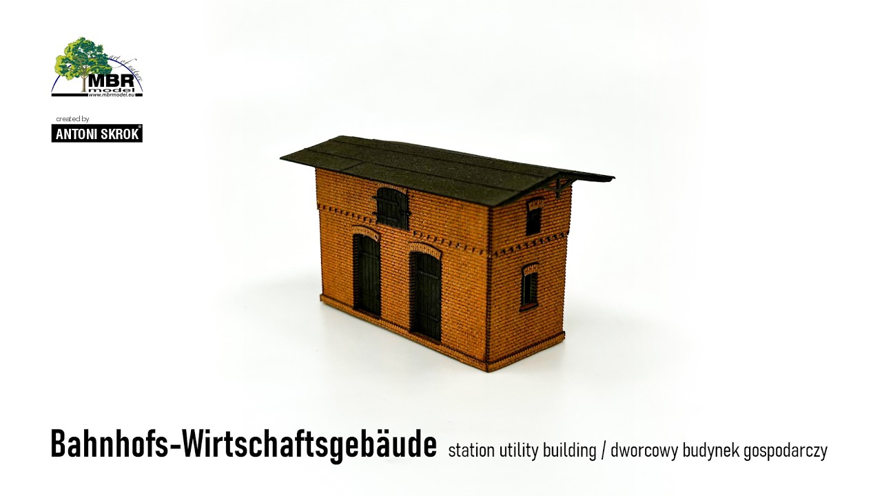 Bahnhofs-Wirtschaftsgebäudestation / utility building / dworcowy budynek gospodarczy